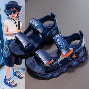 ABC Fans男童凉鞋2024夏季儿童防滑运动凉鞋中大童软底沙滩鞋