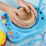 泥巴手工工具亲子互动玩具大童儿童陶艺机电动拉胚机小型陶土玩具