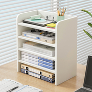 桌上书架置物架文件架简约工位，木质学生整理办公室，小型桌面小书架