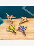激光切割木制三合板3D拼图 儿童组装玩具飞机模型立体拼板