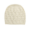 棉毛线针织帽女秋冬季包头西瓜帽，地主帽纯色，花纹百搭薄款镂空帽子