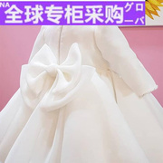 日本婴儿女宝宝一周岁礼服女秋冬花童婚礼小女孩女童公主裙洋