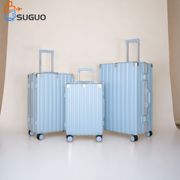 PC材质拉杆箱女结实耐用加厚铝框旅行箱子20寸登机行李箱男大容量