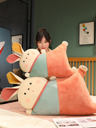 可爱招财兔子抱枕沙发靠背毛绒，玩具腰靠垫，布娃娃女生床上玩偶超软