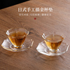 玻璃杯垫耐热玻璃茶，杯垫杯托隔热手工水晶透明茶垫茶具配件茶道