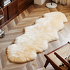小沙整张羊皮奶油色纯羊毛沙发垫羊毛地毯椅垫卧室床边地毯客厅垫