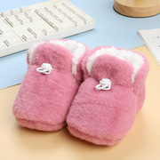 0-6-12个月婴儿冬季棉鞋加绒软底，男女宝宝保暖鞋，学步鞋新生儿脚套
