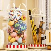 儿童玩具收纳箱透明手提积木长整理桶，家用大容量杂物分类筐盒架