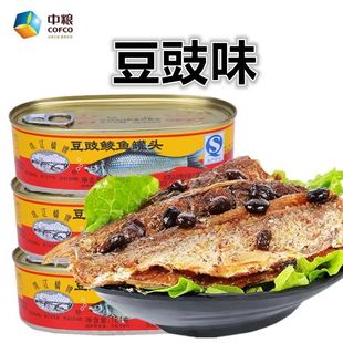 中粮珠江桥牌豆豉鲮鱼罐头184g即食下饭酒菜熟食鱼干广东特产