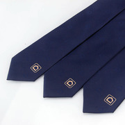 新链家领带男士地产窄版拉链领带领花中介同款定制领带logo包