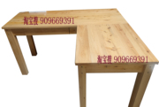 定制香柏木家具转角书桌电脑桌写字实木6个脚柱L形1.4 1.2 实木