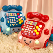 婴儿童仿真电话机座机音乐，早教益智多功能故事机，1一2岁宝宝男女孩