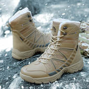 加绒保暖棉靴冬季作训战靴男士，防水沙漠户外训练战术靴大码雪地靴