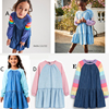Next英国女童大童可亲子蓝色彩虹连衣裙长袖849-736