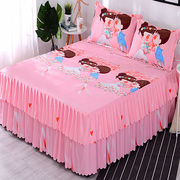 极速床裙三件套席梦思床裙床罩韩式床套床盖床笠1.2米1.5米1.8米2
