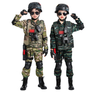 儿童迷彩服套装男女童夏季短袖军装演出服夏N令营户外特种兵军训