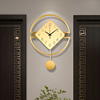 新中式挂钟客厅2024时尚，家用装饰石英钟，现代大气创意全铜钟表