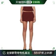 香港直邮潮奢 Miaou 女士酒红色 Micro 短裙
