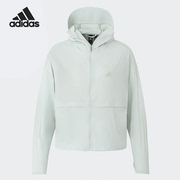 Adidas阿迪达斯JACKET女款轻薄帽檐面罩休闲防晒外套IW9432IY5368