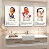 洗手间搞笑人物装饰画浴室，防水挂画酒吧，电影院卫生间墙画厕所海报