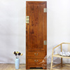 香樟木中式单门衣柜儿童衣橱实木收纳柜小户型卧室储物柜整体家具