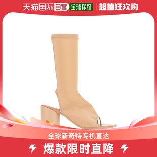 香港直邮潮奢 Mm6 Maison Margiela 女士Skin lycra 粉色夹趾短靴