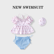 儿童泳衣女童宝宝分体吊带，公主裙可爱游泳衣小女孩洋气温泉泳装