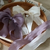 4CM褶皱纱韩国紫色织带丝带diy蝴蝶结发卡手工头饰发饰材料配件