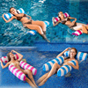 游泳池水上浮床躺椅充气浮排漂浮垫气垫沙发浮椅水面浮毯水中玩具