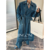 JINGONI牛仔长款风衣外套女大衣2025年新款宽松韩版时尚休闲廓形