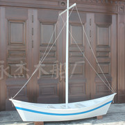 帆船木船地中海大型帆船酒店装饰木船道具船，木船摆件木质帆船模型