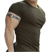 特种兵短袖t恤男健身修紧身衣运动半袖，纯棉圆领弹力打底衫显肌肉