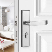 自吸现代304不锈钢门锁，室内卧室简约实木，房门卫生间纯铜锁芯家用