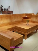 橡木沙发转角贵妃组合实木客厅沙发时尚木沙发木头新中式组合