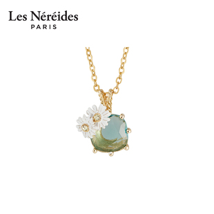 Les Nereides莫奈睡莲系列 白色雏菊花 项链 百搭时尚设计感春夏