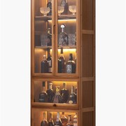 极速酒柜展示柜现代简约网红小酒柜欧式实木，家用靠墙置物架客厅