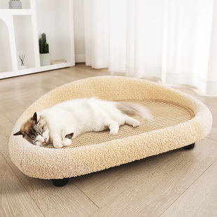 夏季猫窝四季通用猫咪，摇篮床猫抓板猫床宠物，床睡窝垫子夏天小沙发