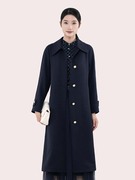 k&ch纤牌女装\2023秋季单排扣风，衣女中长款气质洋气休闲外套