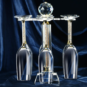 轻奢欧式钻石香槟杯，水晶玻璃家用高脚气泡杯创意高颜值新婚礼物
