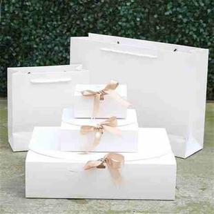 礼盒+礼袋生日礼物盒正方形大小号高跟鞋卫衣衬衫包装盒