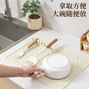 厨具沥水架厨房台面沥水垫锅铲碗盘控水垫吧台杯子灶台厨具沥水架