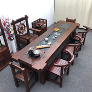 老船木茶桌椅组合实木茶具套装一体中式客厅泡茶台家用茶几大桌子