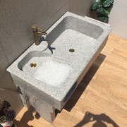 整石头洗衣池洗手台盆室外水槽，花岗岩大理石洗衣池户外庭院拖把池