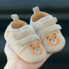 婴儿鞋秋冬季0-1岁新生儿卡通，鞋子男女宝宝，软底灯芯绒保暖学步鞋2