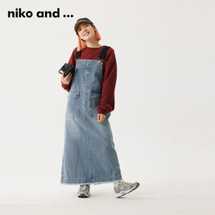 niko and ...女式牛仔背带裙