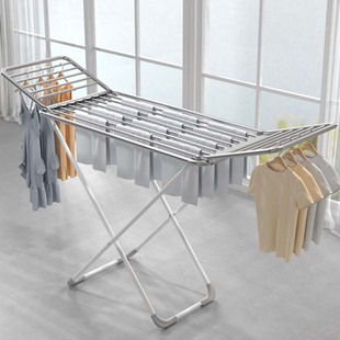 欧润哲中空间晾衣架阳台，加粗翼型晒衣架可折叠省空间凉衣架