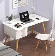 台式家用电脑书桌组合桌简易办公桌实木学生卧室写字学习桌椅简约