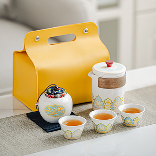 旅行茶具便携式功夫茶具套装户外泡茶壶露营快客杯公司