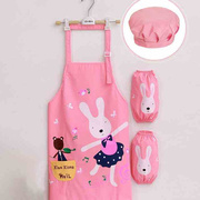 儿童厨师服套装儿童防水画画衣中大童围裙手工烘培衣宝宝罩衣