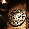 美式复古做旧齿轮挂钟木质创意挂钟工业风钟表酒吧餐厅装饰品壁钟